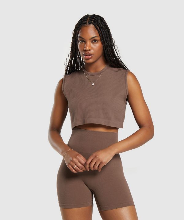 Ribbed Cotton Seamless Tank