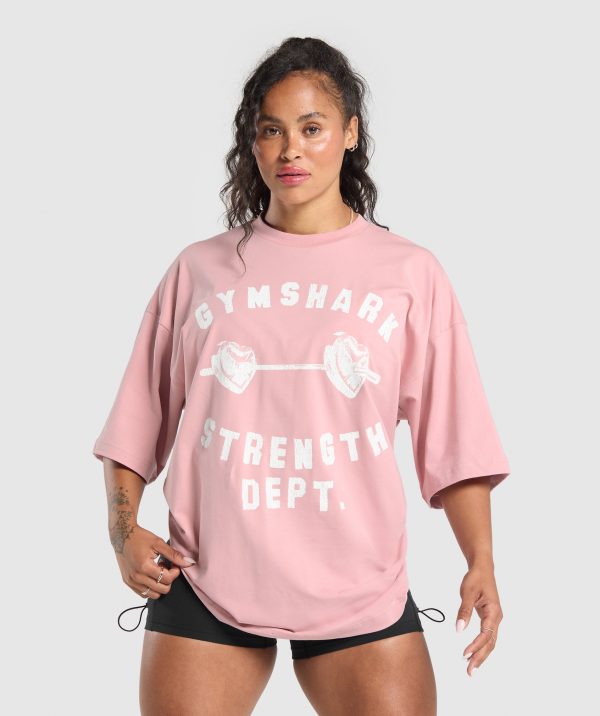 Barbell Hearts Oversized T-Shirt