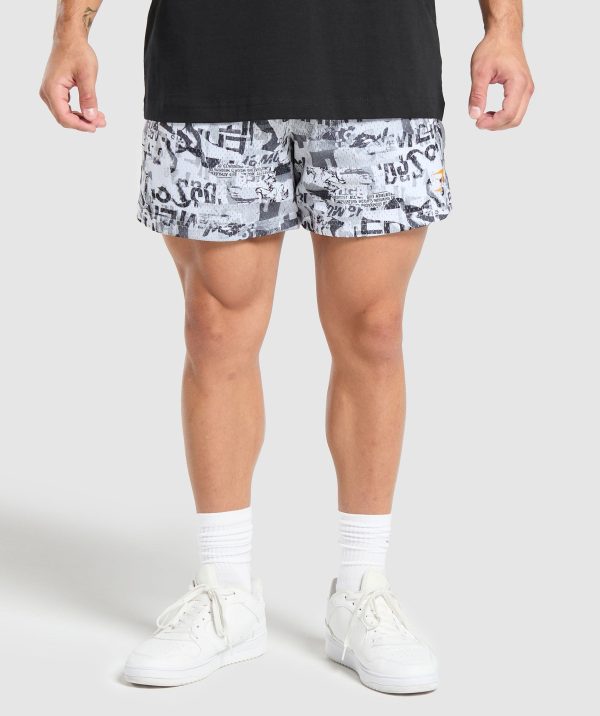Printed Mesh 5" Shorts