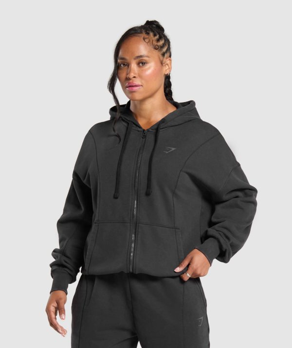 Power Oversized Zip Hoodie