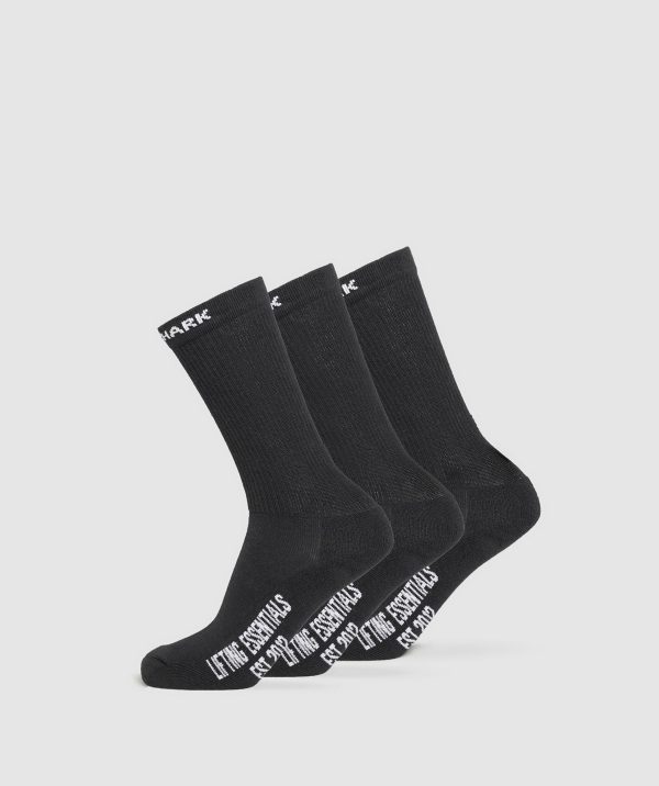 Wordmark Crew 3pk