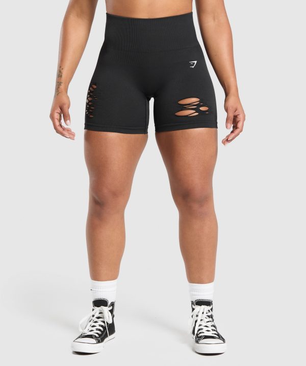 Gains Seamless Distressed Shorts