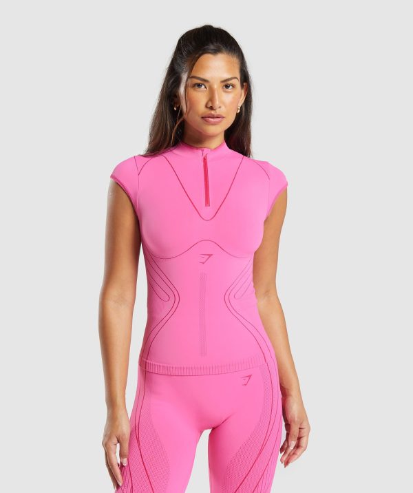 Contour Heart Seamless Short Sleeve Top