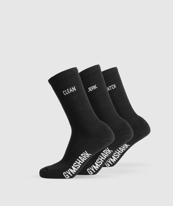 Graphic Weightlifting Socks 3pk