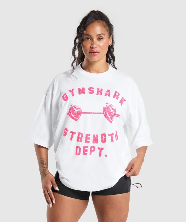 Barbell Hearts Oversized T-Shirt