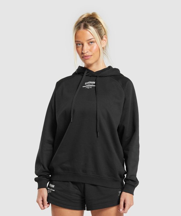 Care Label Graphic Brushed Hoodie