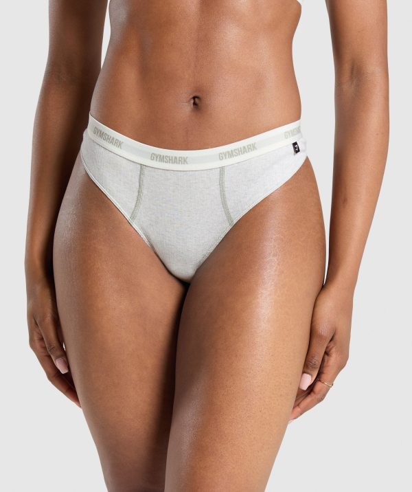 Rib High Rise Thong