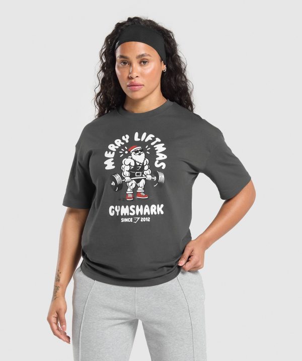 Merry Liftmas Oversized T-Shirt