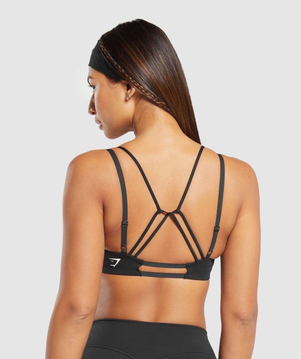 Strappy Back Light Support Sports Bra